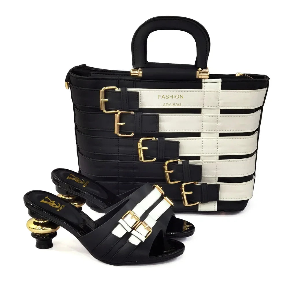 Women Plus Size Shoes and Bag Set for Party Wedding