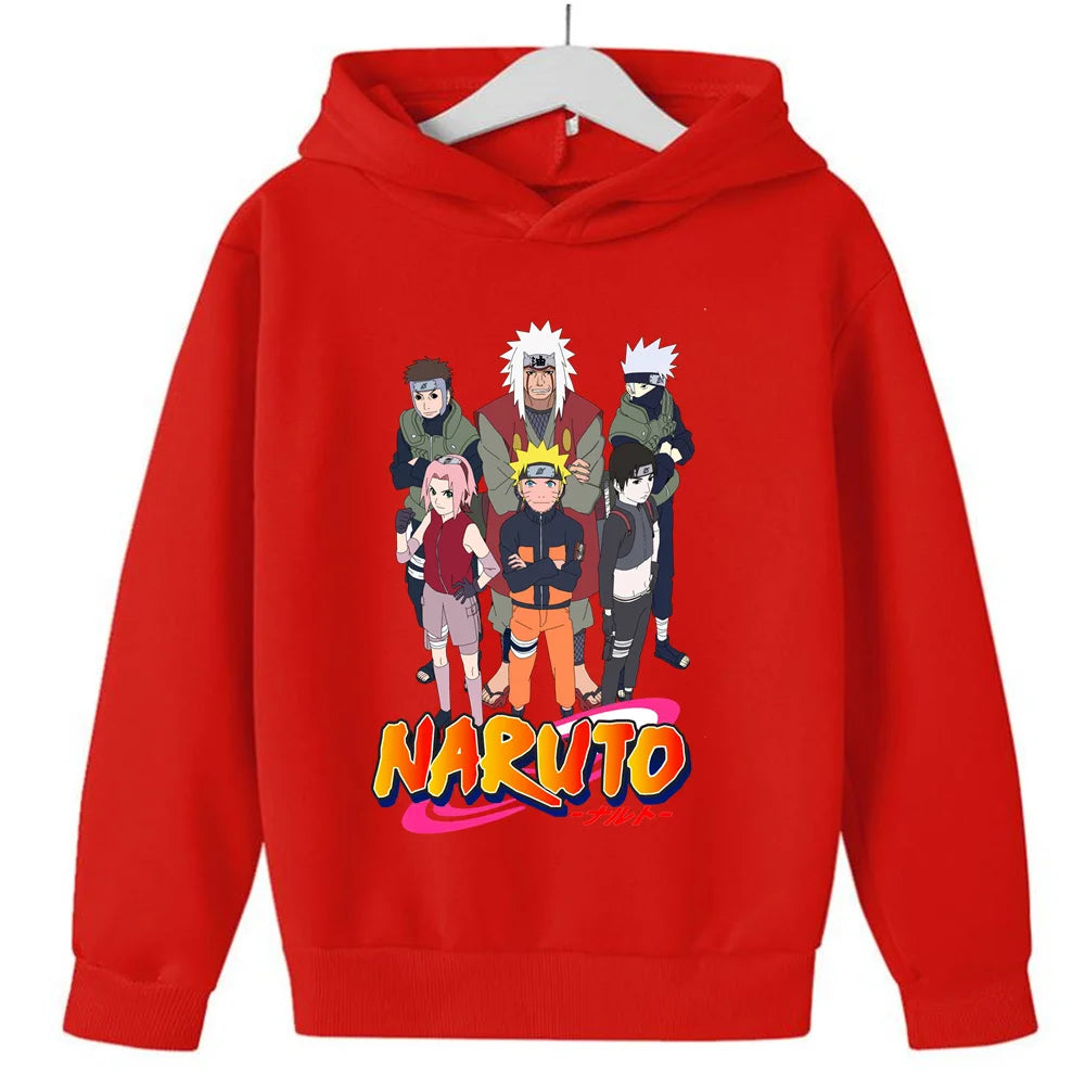 "Naruto Anime Children's Clothing Fashion Design Print Winter Long-sleeved Boy  Girl Sweaters Kawaii Casual Harajuku