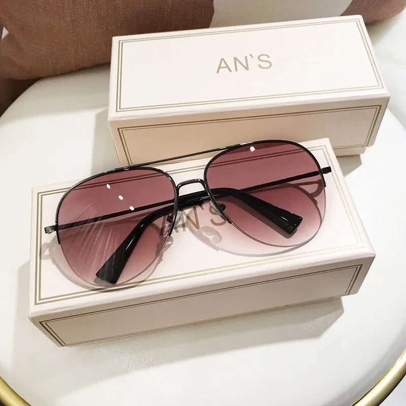 Classic Sunglass for Men Aviator Metal Frame Outdoor Sports Anti-UV Driving Sunglasses Glasses