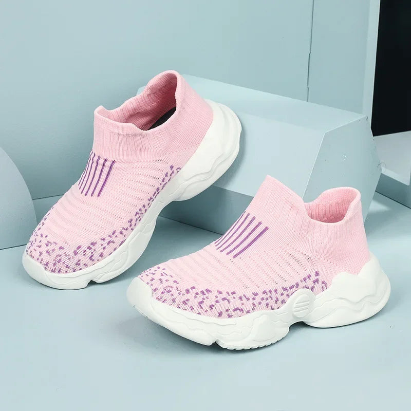 Children's Casual Shoes Fashionable Knitted Socks Sports Shoes For Boys And Girls Spring Summer Wear Mid To Large Size