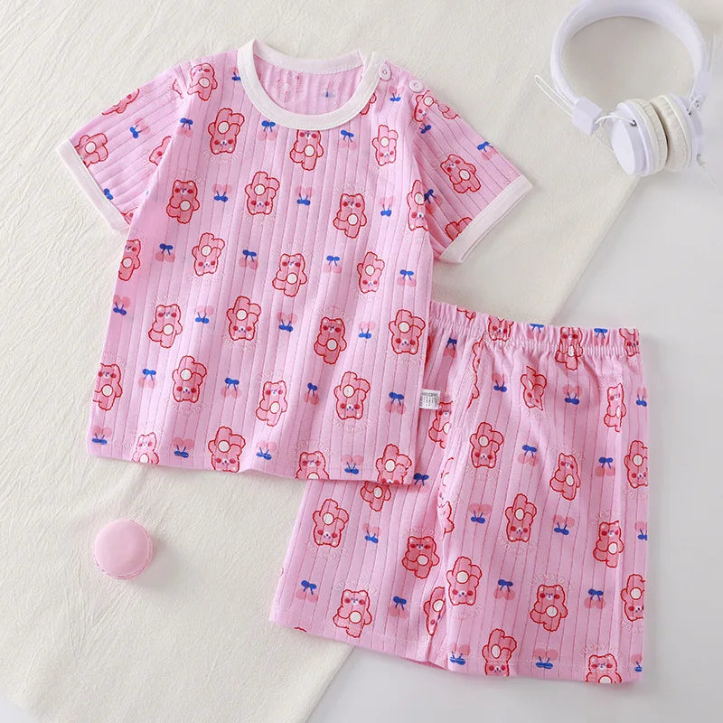 Children Print Short Sleeve T-Shirt