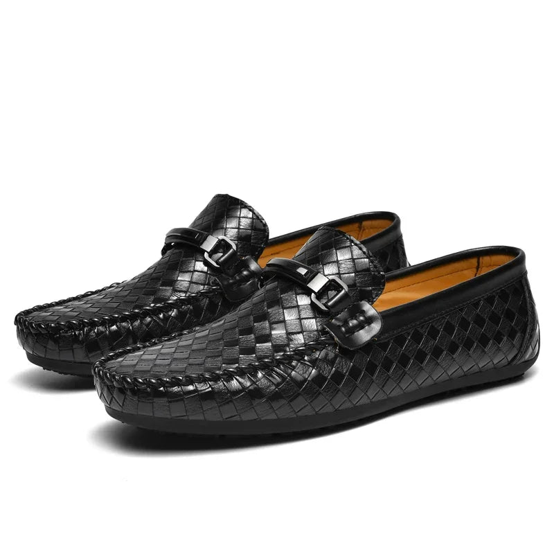 Leather Men Shoes Slip on Breathable Men Casual Shoes Luxury Brand mens Loafers Lightweight Men Driving Shoes Zapatos Hombre