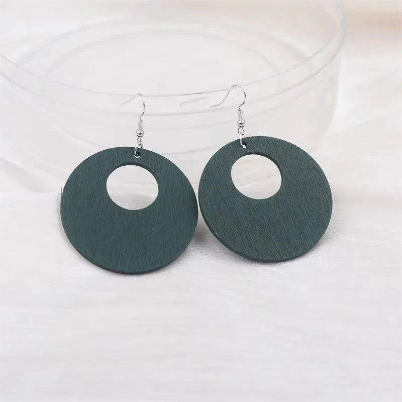 Green Color Crystal Dangle Earrings for Women