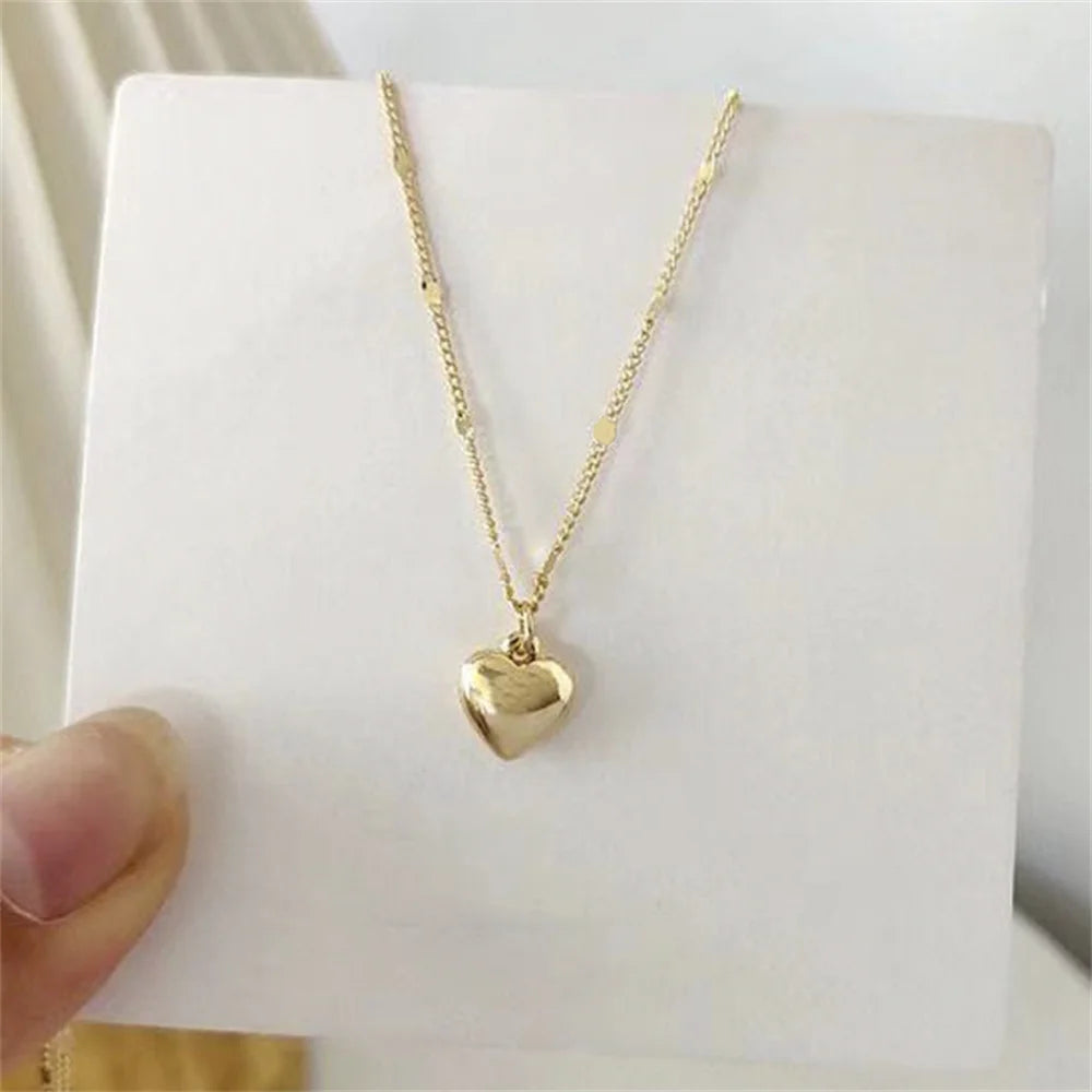 Simple Love Pendant Clavicle Chain Necklace