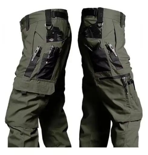 Man Multi-pocket Straight Cargo Trousers