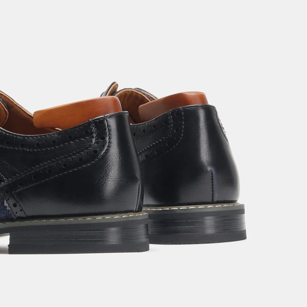 2025 New Brogue Dress Shoes Man Wedding Leather Social Shoe Male