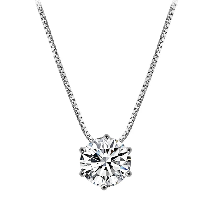 Sterling Silver Plated Necklace Versatile Single Sparkling Chain for Women