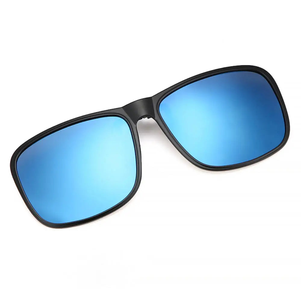 KLASSNUM Clip Polarized Sunglasses Square Men Clip On Glasses Flip-up Frames Sunglasses Covers Blue Night Vision Color Lens 2025