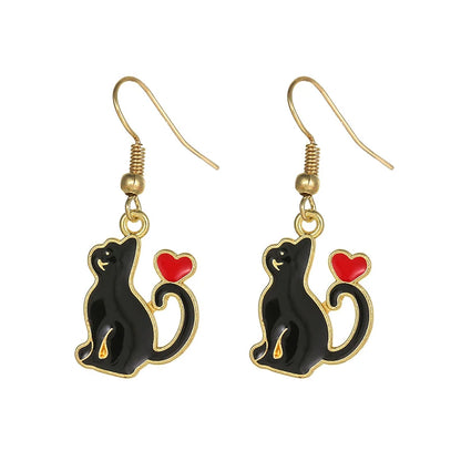 Fashion Cute Enameled Animal Dangle Drop Earrings