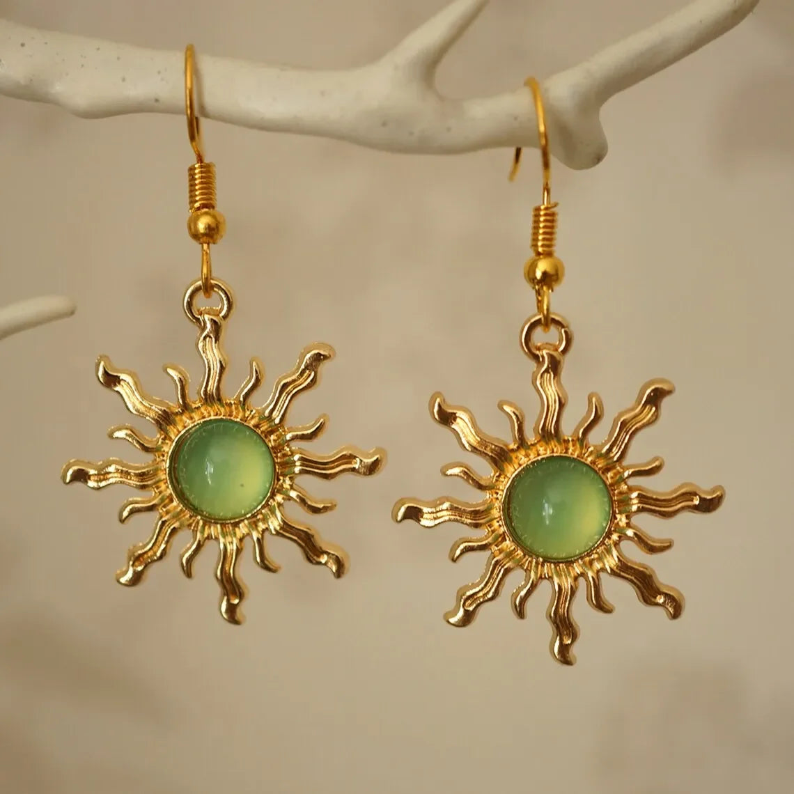 Vintage Sun Earrings Women Fashion
