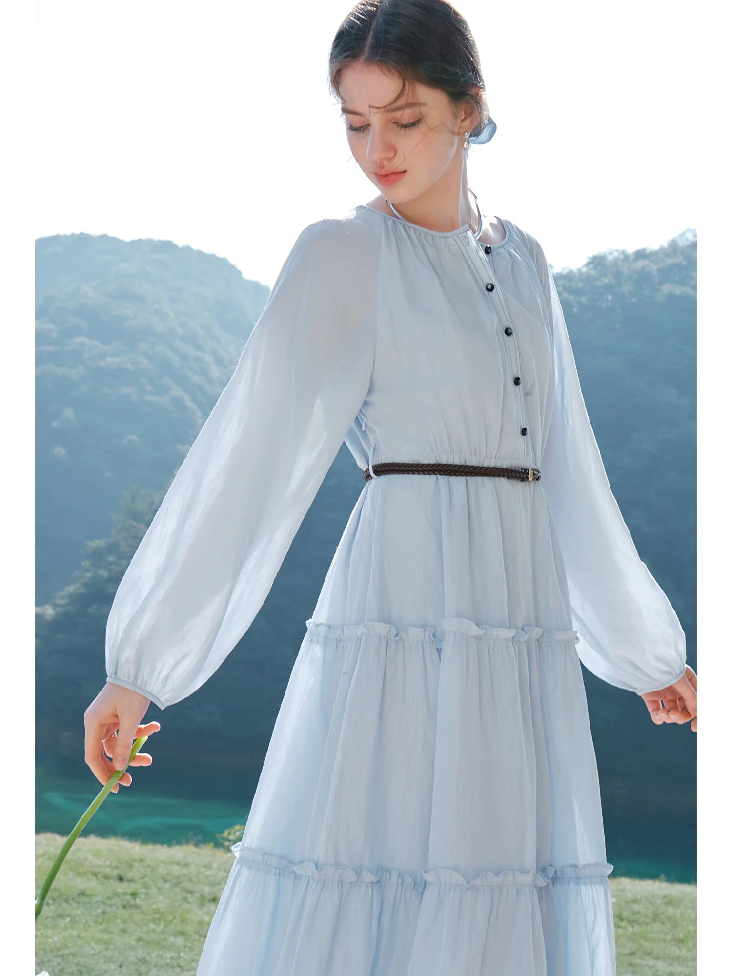 FSLE French Elegant Style Women Dresses 2025 Spring Summer New Design Long Dresses Holiday Season Casual Outfits 25FS11272