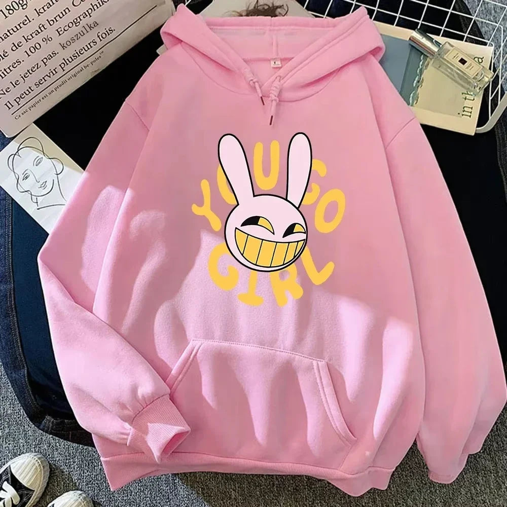 2025 YOU GO GIRL Digital Circus Jax Hoodie Fashion Women Harajuku Funny Cute Rabbit Hoodie Unisex Cartoon Vintage Pullover