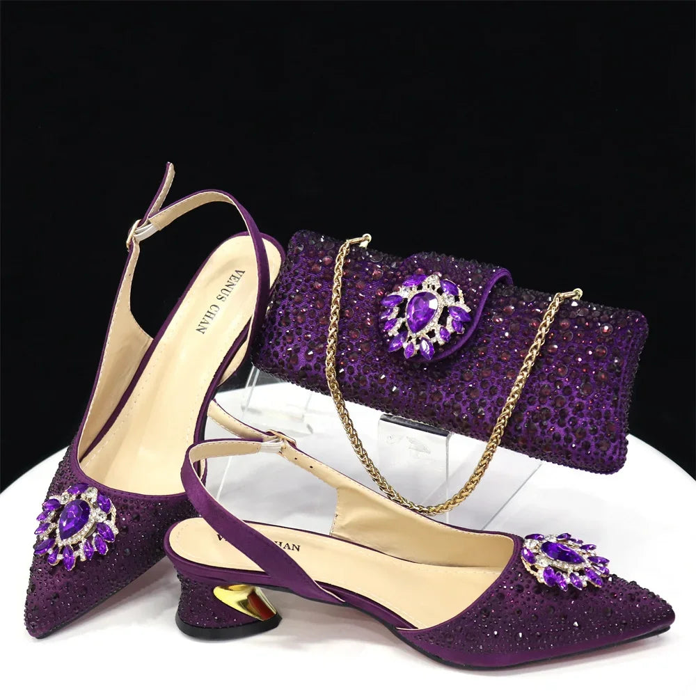 Royal Blue Sandals for Women Luxury Wedding Pumps Med Heels