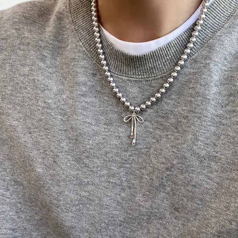 Black Square Pendant Double Layer Necklaces for Women