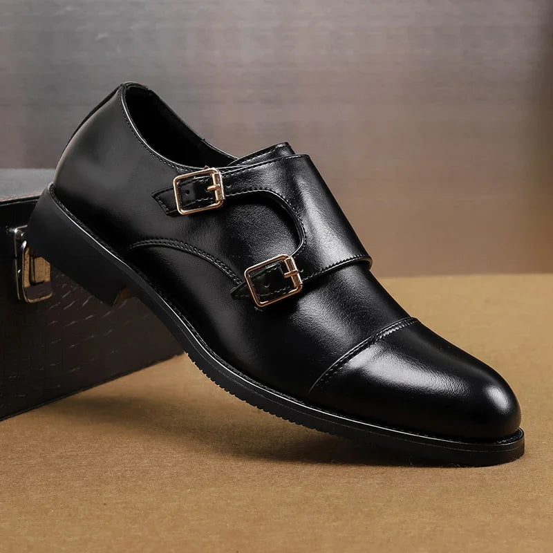 Luxury Brand Brogue Shoes Vintage Handmade Mens Carved Oxfords Retro Round Toe Male Casual Formal Footwear