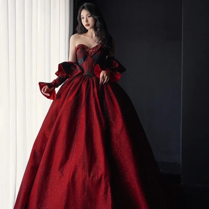 Red Dress Toast Banquet Host for Women