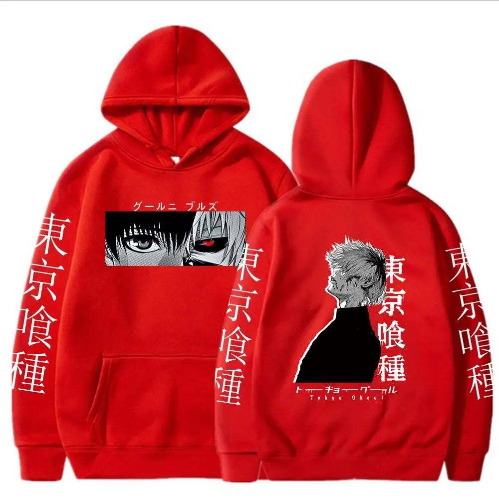 Anime Tokyo Ghoul Ken Kaneki Manga Hoodie Pullovers Tops Long Sleeve Ken Kaneki Cartoon Casual Fashion Pullover Sweatshirt