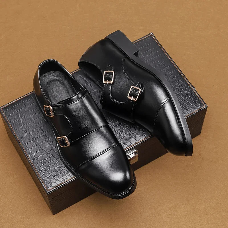 Luxury Brand Brogue Shoes Vintage Handmade Mens Carved Oxfords Retro Round Toe Male Casual Formal Footwear