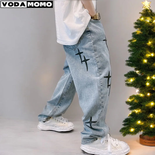 Jeans Men Wide Leg Cargo Pants men jeans Streetwear