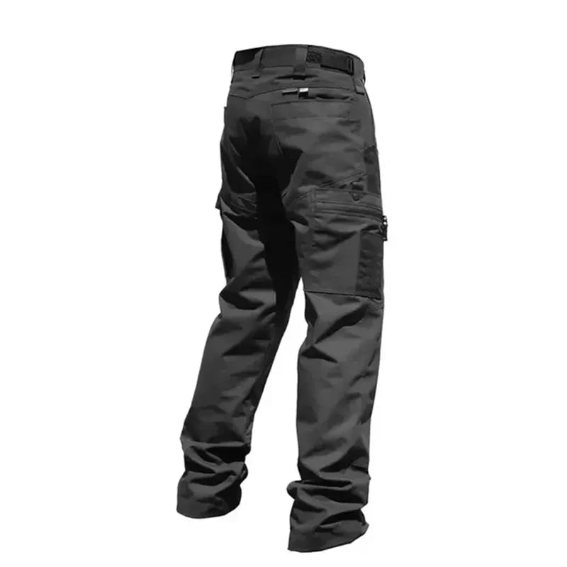 Man Multi-pocket Straight Cargo Trousers