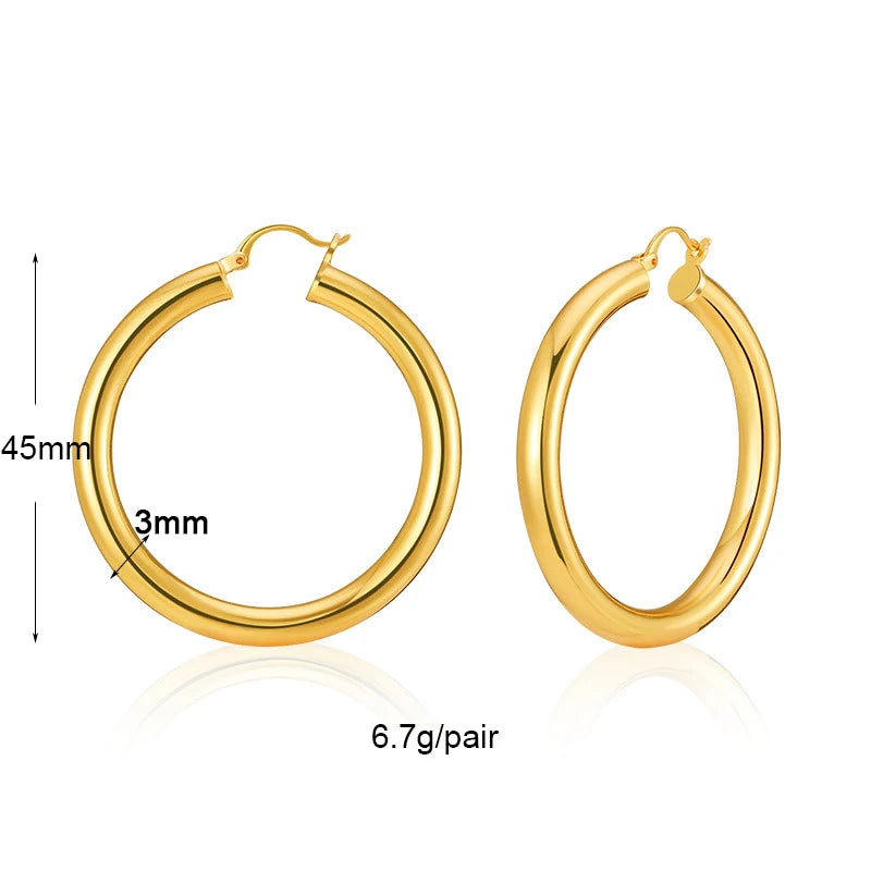 Gold Color Long Chain Dangle Earrings For Women