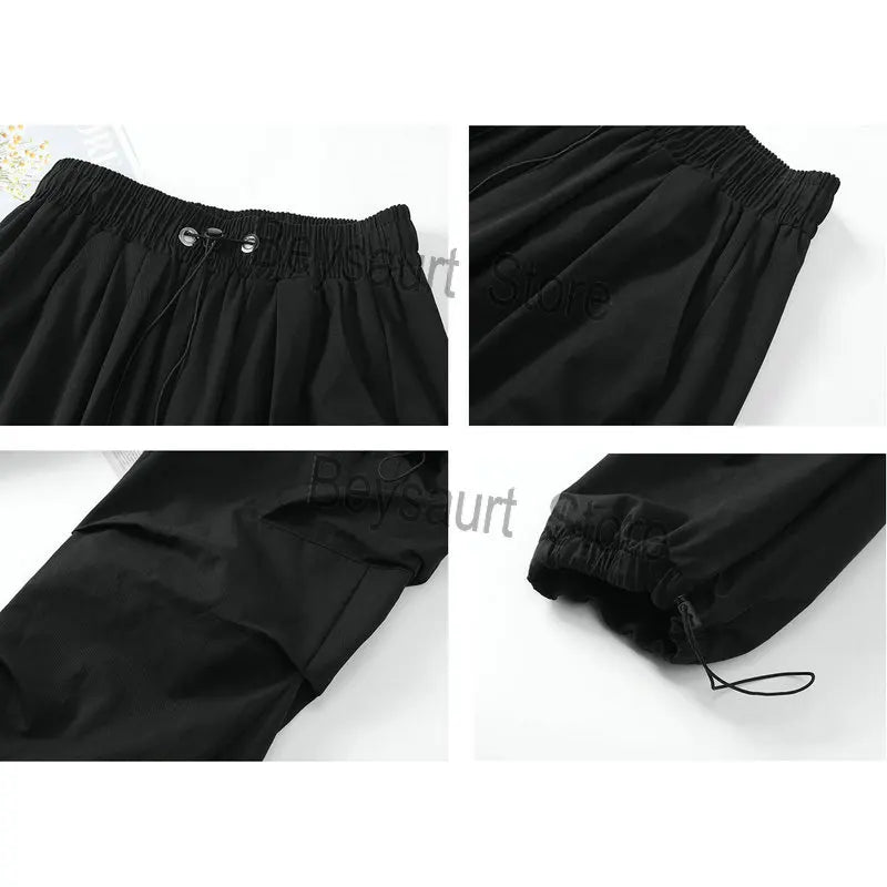 Casual Men Elastic Waist Cargo Pants