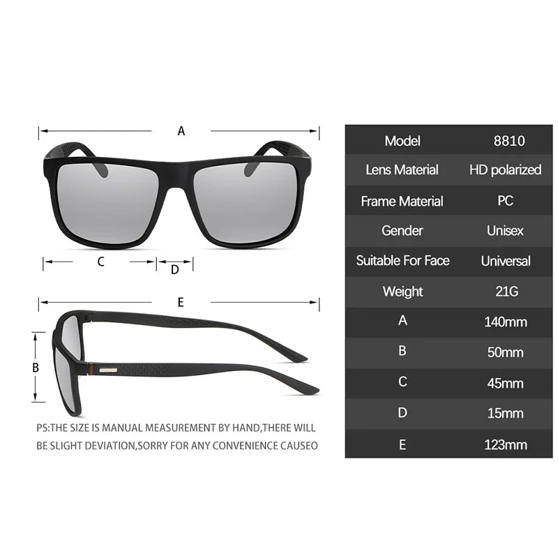 Fashion Vintage Square Sunglasses Men Women Luxury Brand Designer Men's Sun Glasses Driving Fishing UV400 Eyewear Men