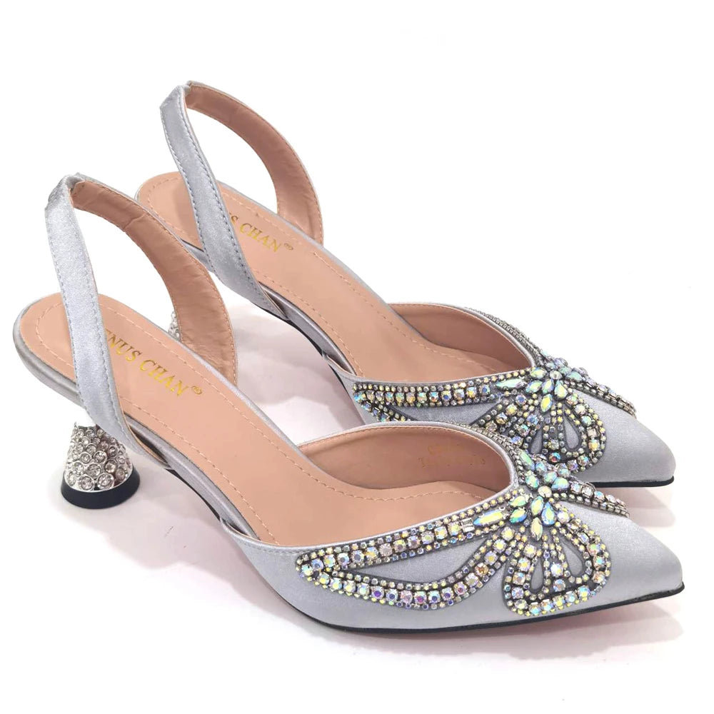Bowknot Pointed Toe Women's Shoes Shallow Mouth Shoes Bag Set