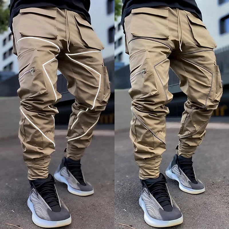 Mens Gym Jogging Cargo Pants Sweatpants Fitness Loose Trousers