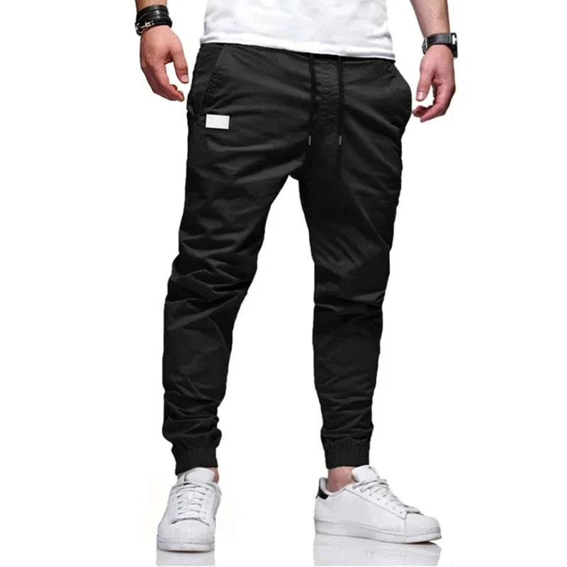 Cargo Pants Men's Loose Straight sports Clothing Solid color