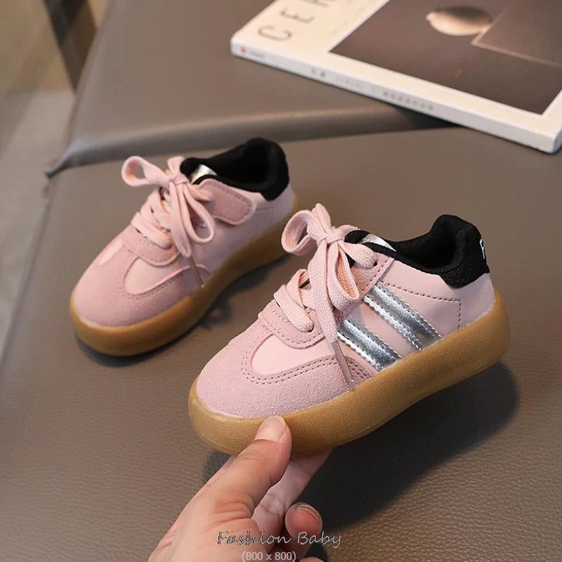 Children's Sneakers Kids Fashion Design White Non-slip Casual Shoes Boys Girls Hook Breathable Sneakers Toddler Outdoor Shoes
