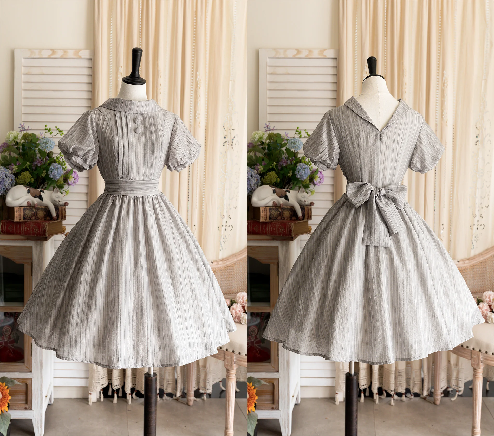 Retro Pastoral Style Elegant CLA Classical Tencel Dress for Women