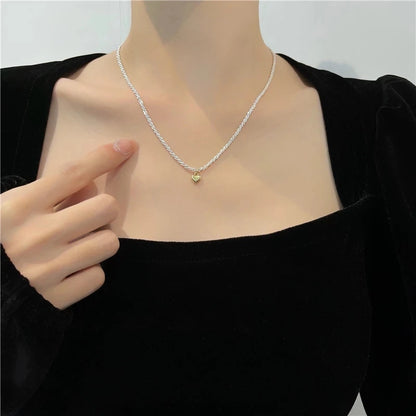 Popular Silver Colour Sparkling Chain Choker Necklace For Women