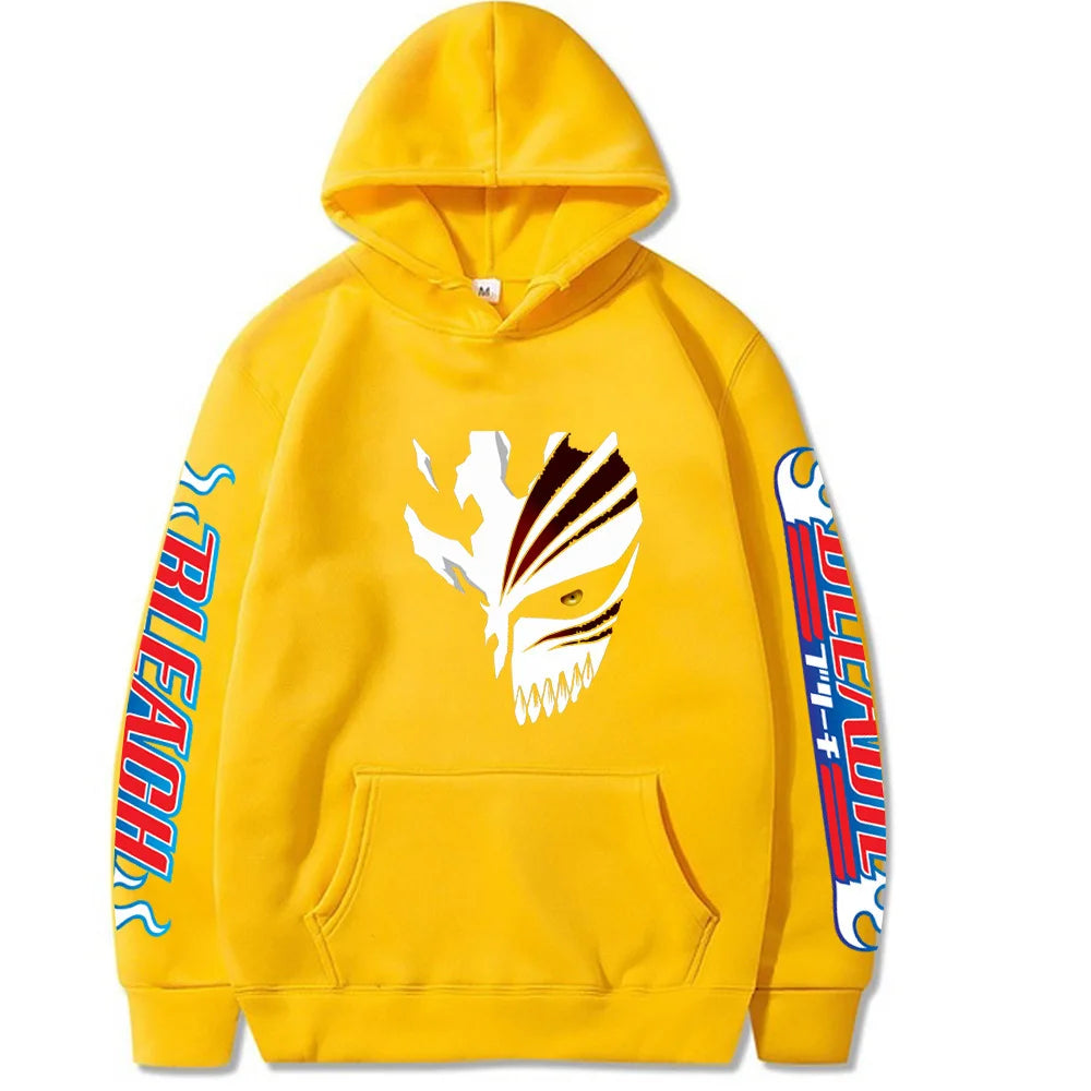 BLEACH Men Fashion Hoodies Women Hooded Sweatshirts Fashion Hip Hop Casual Pullovers Autumn Boys Girls Black Streetwear Hoodie