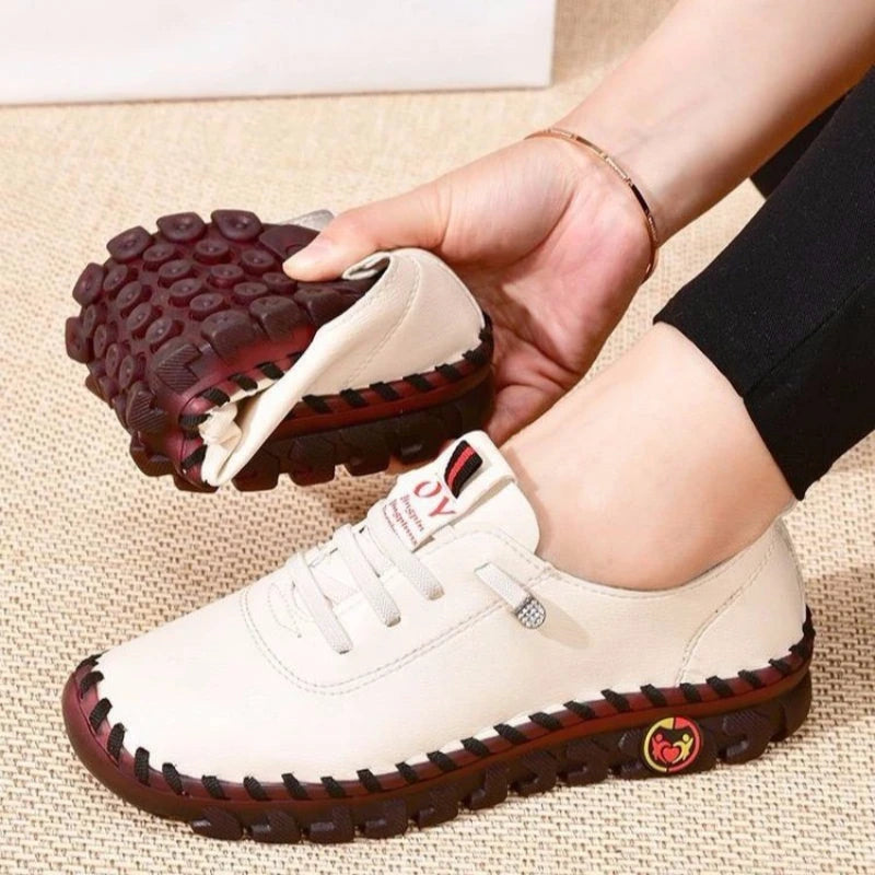 Sneakers for Women Leather Casual Vulcanized Female Shoe Soft Comfortable Flat Loafers Shoes Slip on Shoes Zapatillas De Mujer