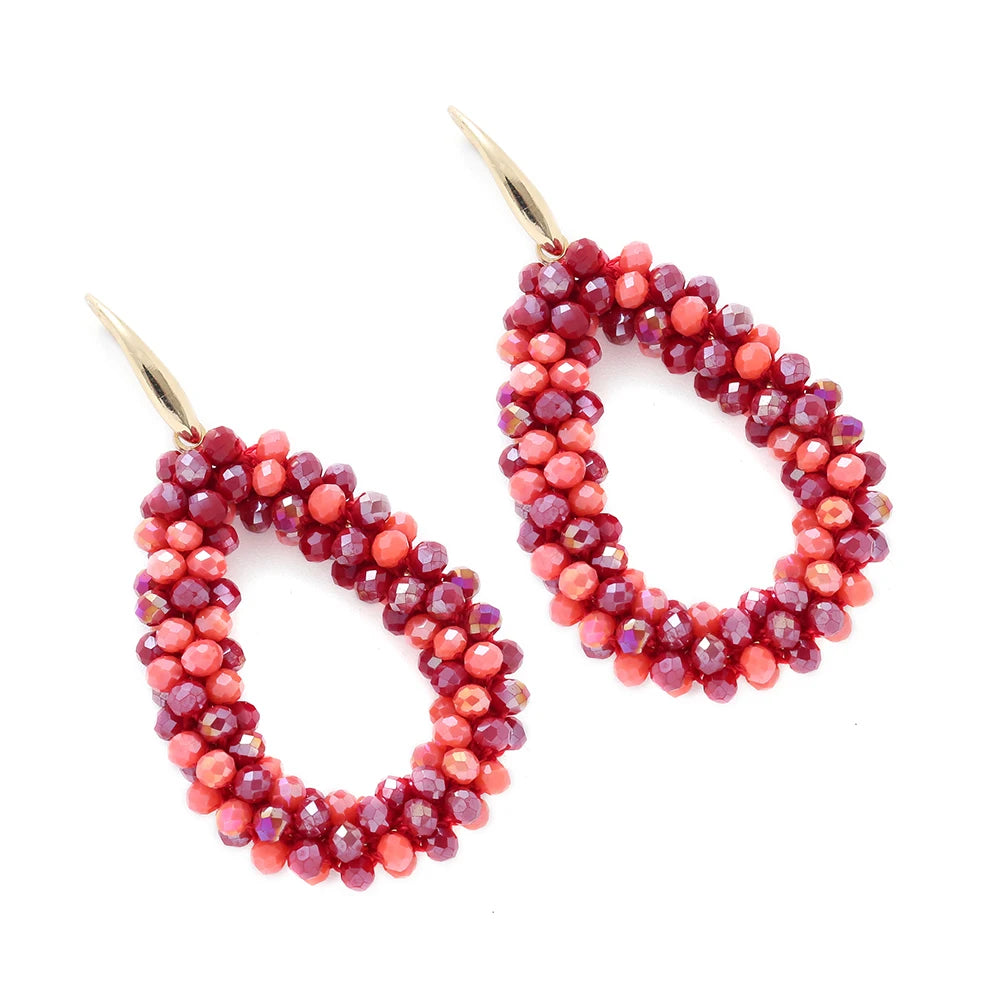 Mixed Color Big Drop Earrings for Women
