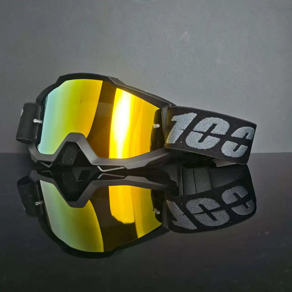 100 Lunettes de Moto, Lunettes de Cyclisme, Lunettes d'Extérieur Tout-Terrain, Lunettes de Ski, Sports de Plein Air, MX ATV Dirt Bike Course Motocross