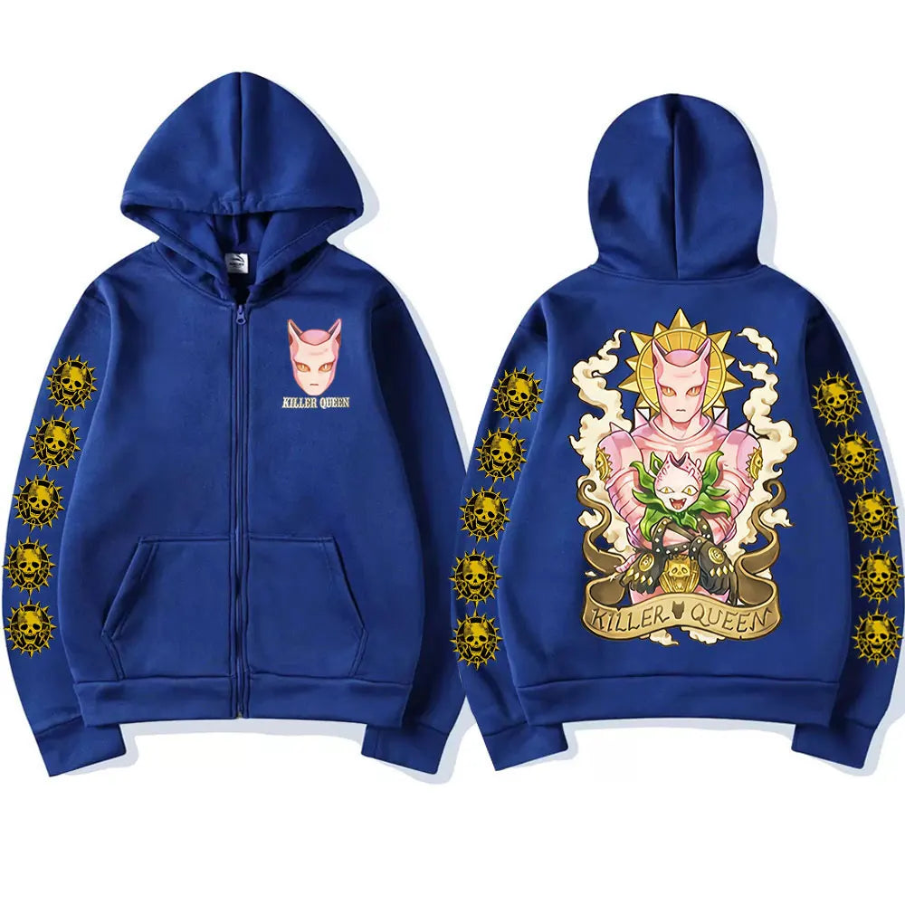 Anime JoJo Bizarre Adventure Zipper Cardigan Sweatshirt