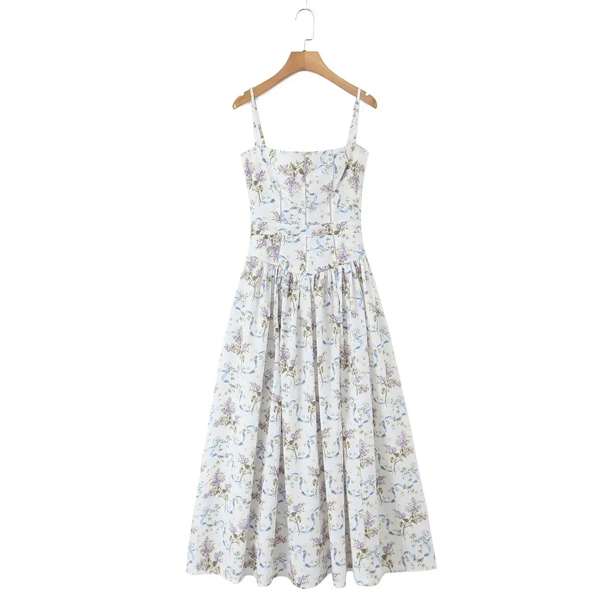 Summer Spring Floral Printed Women's Dress Elegant Retro Boho Party Dresses Elegant Vinatge A-line Maxi Vestidos 2025 New In