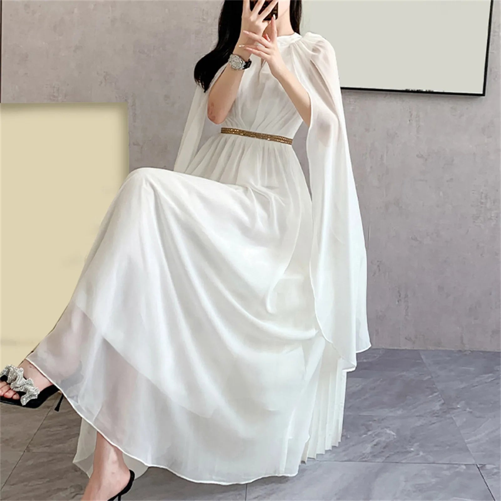 V Neck Sexy Elegant long Dress