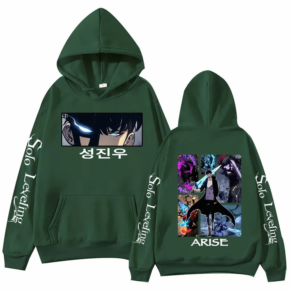 2025 Solo Seveling Hot Anime Hoodie Harajuku Hip Hop Pullover Tops Sweatshirt Fans Gift