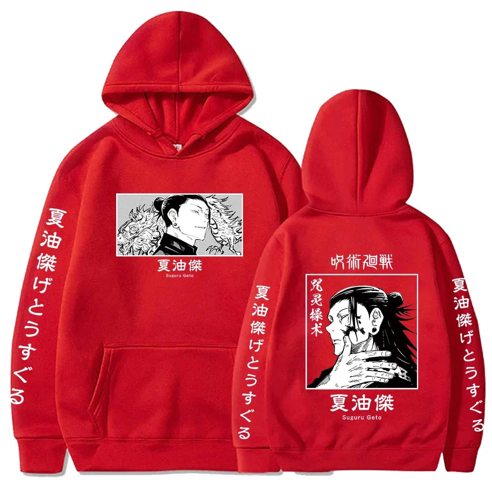 Anime Jujutsu Kaisen Suguru Geto Hoodies, Oversized Sweatshirts