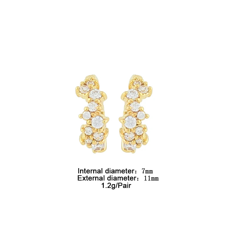 Gold Color Double Chain Dangle Earrings for Women