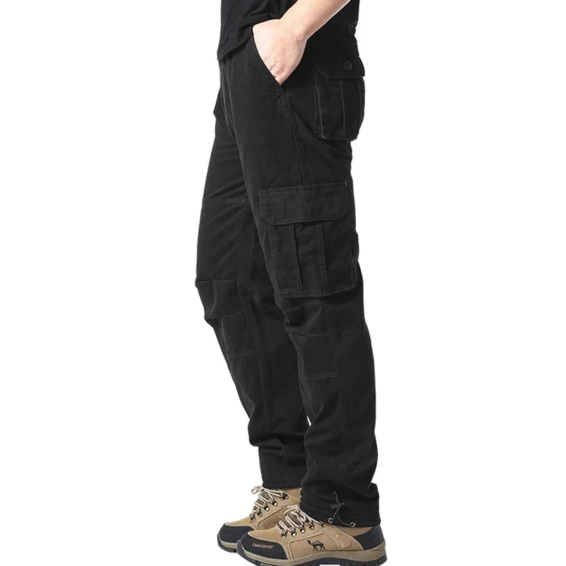 SMulti Flap Pockets Men's Straight Leg Cargo Pants