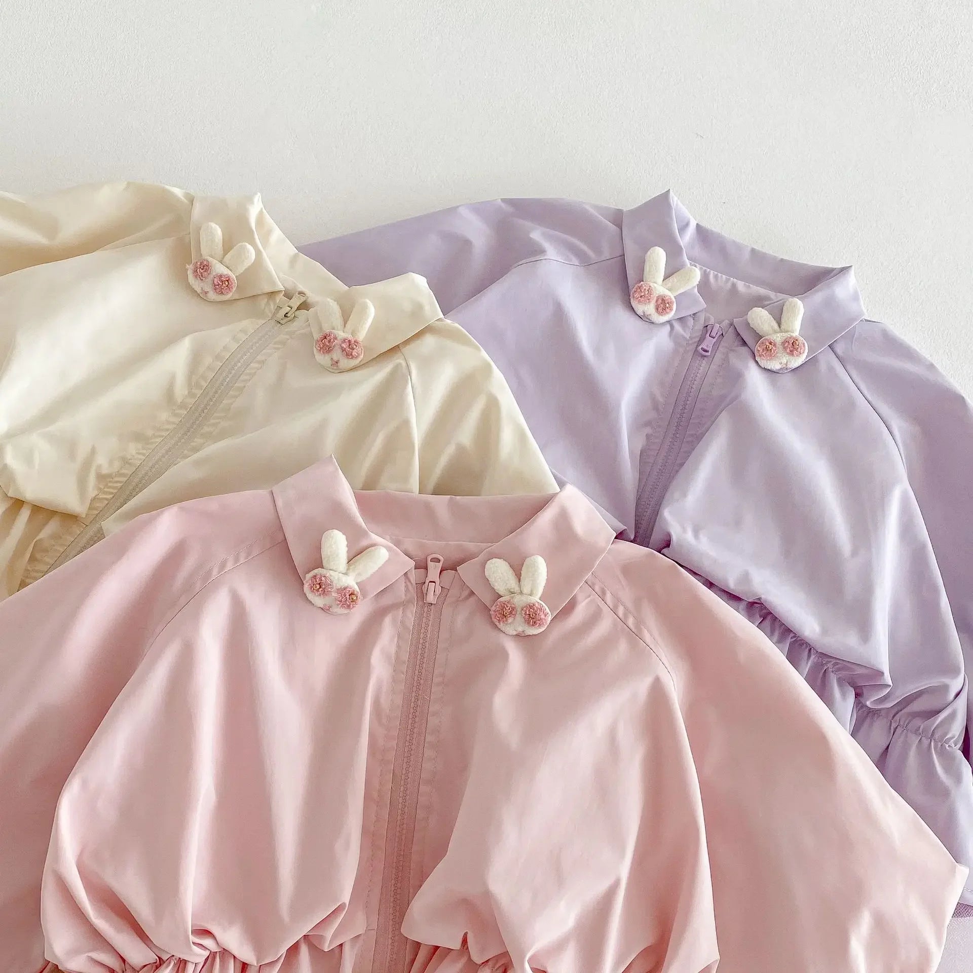 Baby Girl Solid Color Trench Coat