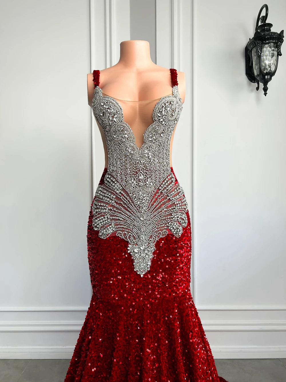 Gorgeous Long Prom Dresses Mermaid Style Luxury Sparkly Silver