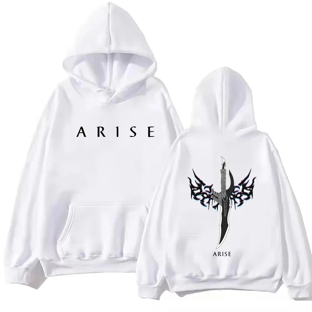 Anime Solo Leveling hoodie Hip Hop hoodie Vintage gothic pattern sweatshirt