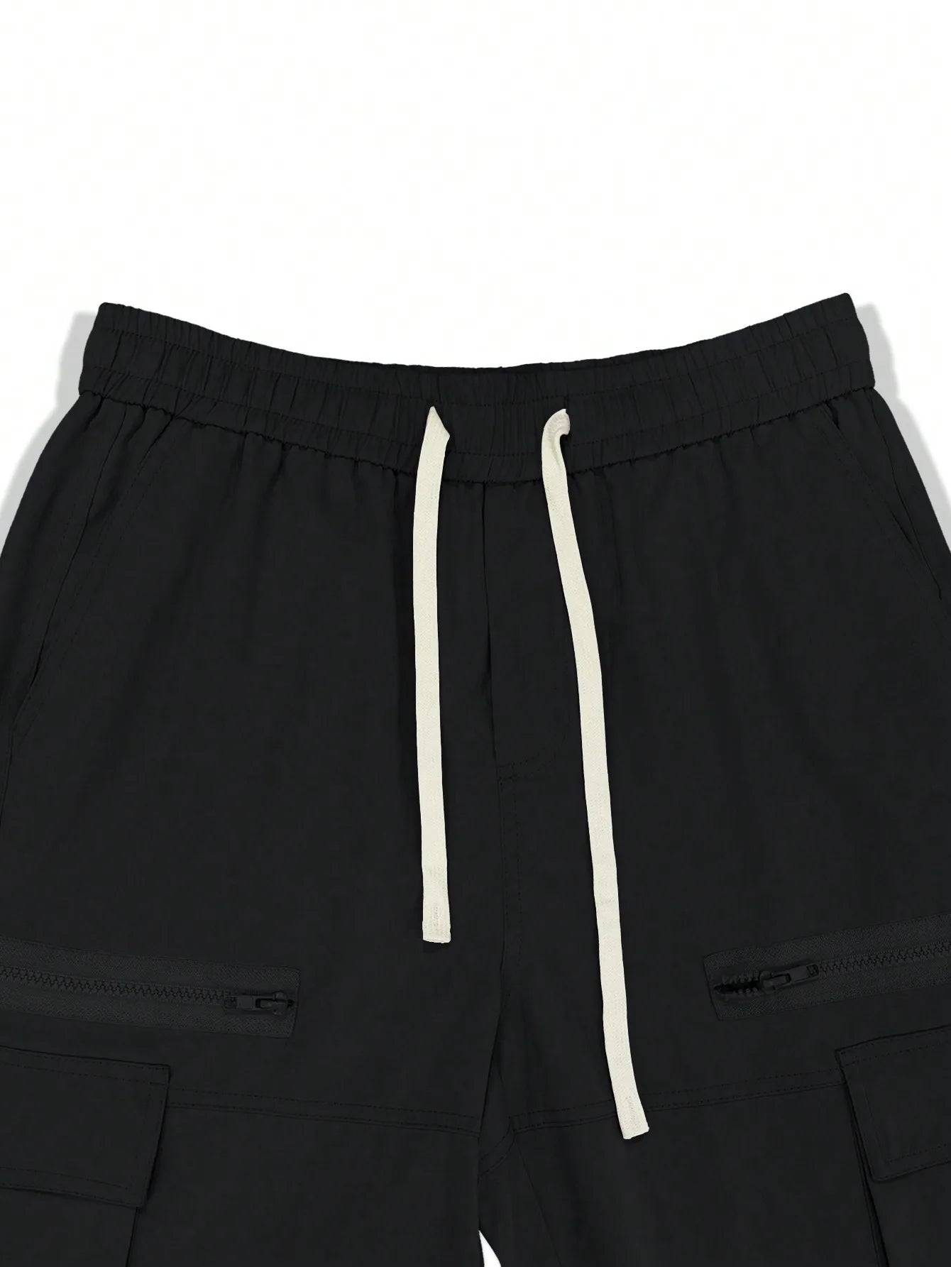 Men's Drawstring Trendy Flap Pockets Cargo Pants