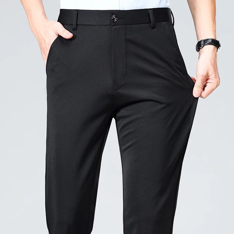 Summer Autumn Thin Trousers Men Formal Dress Suit Pants
