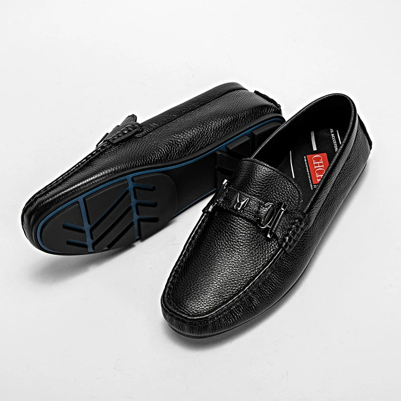 CHCH Men's Leather Shoes 2024 New Cow Leather Comfortable Casual Dress Shoes Business Men's Shoes